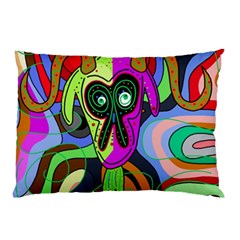 Colorful Goat Pillow Case (two Sides) by Valentinaart