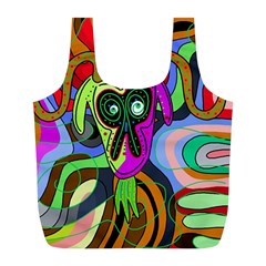 Colorful Goat Full Print Recycle Bags (l)  by Valentinaart