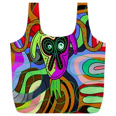 Colorful Goat Full Print Recycle Bags (l)  by Valentinaart