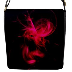 Pink Flame Fractal Pattern Flap Messenger Bag (s) by traceyleeartdesigns