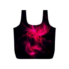 Pink Flame Fractal Pattern Full Print Recycle Bags (s)  by traceyleeartdesigns