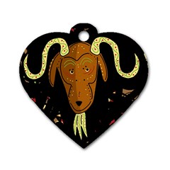 Billy goat 2 Dog Tag Heart (Two Sides)