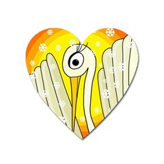 Crane Heart Magnet by Valentinaart