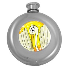 Crane Round Hip Flask (5 Oz) by Valentinaart