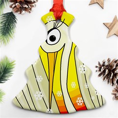 Crane Christmas Tree Ornament (2 Sides) by Valentinaart