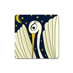 Crane 2 Square Magnet by Valentinaart