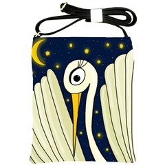 Crane 2 Shoulder Sling Bags by Valentinaart