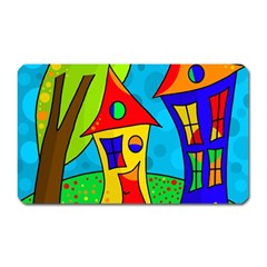 Two Houses  Magnet (rectangular) by Valentinaart