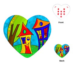 Two Houses  Playing Cards (heart) 