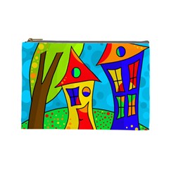 Two Houses  Cosmetic Bag (large)  by Valentinaart