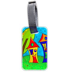 Two Houses  Luggage Tags (two Sides) by Valentinaart