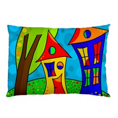 Two Houses  Pillow Case (two Sides)