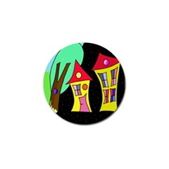 Two Houses 2 Golf Ball Marker by Valentinaart