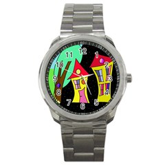 Two Houses 2 Sport Metal Watch by Valentinaart