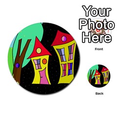 Two Houses 2 Multi-purpose Cards (round)  by Valentinaart