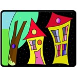 Two houses 2 Fleece Blanket (Large)  80 x60  Blanket Front