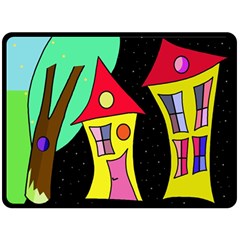 Two Houses 2 Double Sided Fleece Blanket (large) 