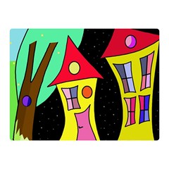 Two Houses 2 Double Sided Flano Blanket (mini)  by Valentinaart