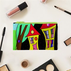 Two Houses 2 Cosmetic Bag (xs) by Valentinaart