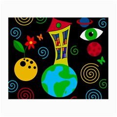 Playful Universe Small Glasses Cloth (2-side) by Valentinaart