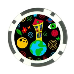 Playful Universe Poker Chip Card Guards by Valentinaart