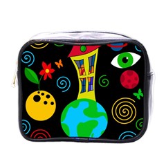 Playful Universe Mini Toiletries Bags by Valentinaart