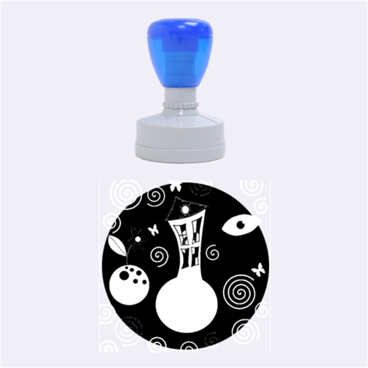 Playful universe Rubber Round Stamps (Medium)