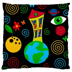 Playful Universe Standard Flano Cushion Case (two Sides) by Valentinaart