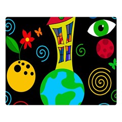 Playful Universe Double Sided Flano Blanket (large) 