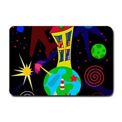 Colorful Universe Small Doormat  by Valentinaart