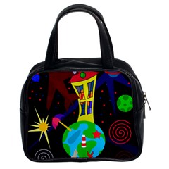 Colorful Universe Classic Handbags (2 Sides) by Valentinaart