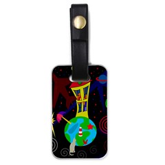 Colorful Universe Luggage Tags (one Side)  by Valentinaart