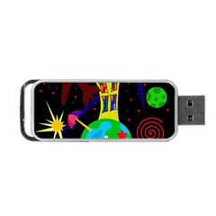 Colorful Universe Portable Usb Flash (two Sides)