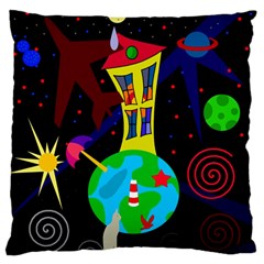 Colorful Universe Standard Flano Cushion Case (two Sides) by Valentinaart