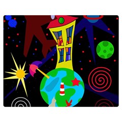 Colorful Universe Double Sided Flano Blanket (medium) 