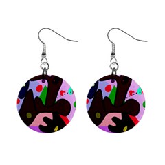 Decorative Abstraction Mini Button Earrings by Valentinaart