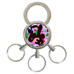 Decorative Abstraction 3-ring Key Chains by Valentinaart