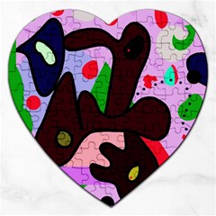 Decorative Abstraction Jigsaw Puzzle (heart) by Valentinaart