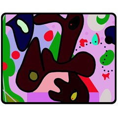 Decorative Abstraction Double Sided Fleece Blanket (medium)  by Valentinaart