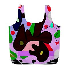 Decorative Abstraction Full Print Recycle Bags (l)  by Valentinaart