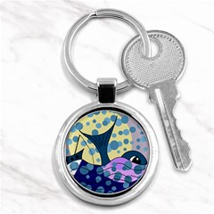 Whale Key Chains (round)  by Valentinaart