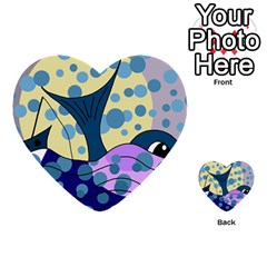 Whale Multi-purpose Cards (heart)  by Valentinaart