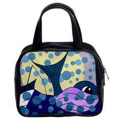 Whale Classic Handbags (2 Sides) by Valentinaart