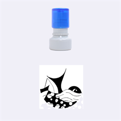 Whale Rubber Round Stamps (small) by Valentinaart