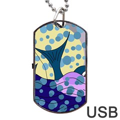 Whale Dog Tag Usb Flash (two Sides) 