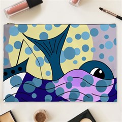 Whale Cosmetic Bag (xxl)  by Valentinaart