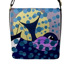 Whale Flap Messenger Bag (l)  by Valentinaart