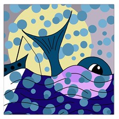 Whale Large Satin Scarf (square) by Valentinaart