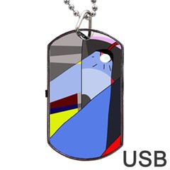 Street Light Dog Tag Usb Flash (one Side)