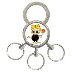 Cute Doll Girl 3-ring Key Chains by Valentinaart